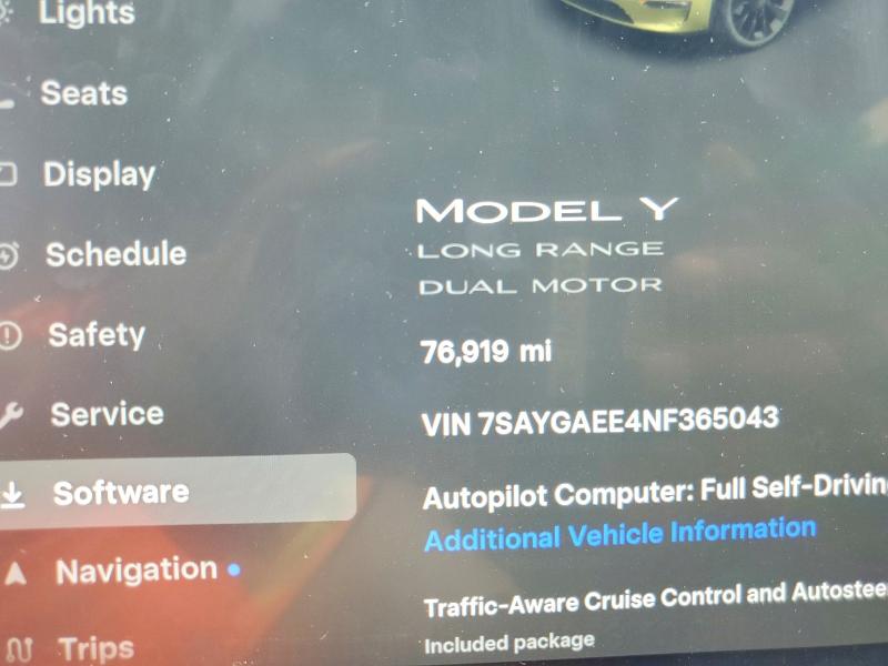 Aukcja sprzedaży 2022 Tesla Model Y, vin: 7SAYGAEE4NF365043, numer aukcji: 55537836