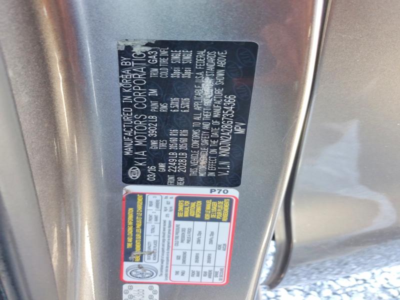 Продаж на аукціоні авто 2016 Kia Soul, vin: KNDJN2A28G7354366, номер лоту: 57379396