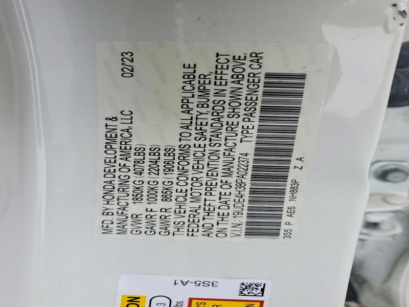 Aukcja sprzedaży 2023 Acura Integra, vin: 19UDE4H38PA022374, numer aukcji: 58437496