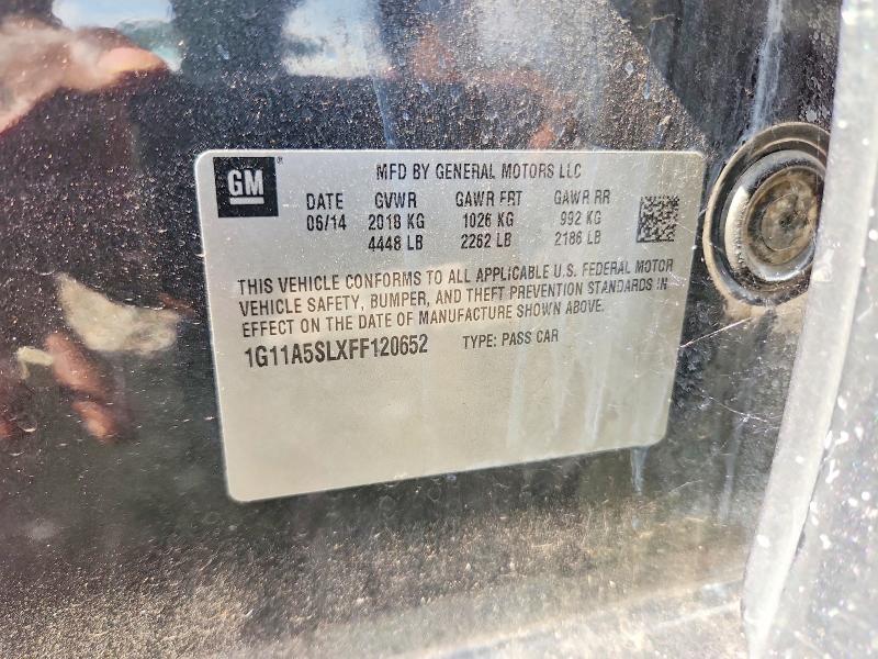 56790406 :رقم المزاد ، 1G11A5SLXFF120652 vin ، 2015 Chevrolet Malibu مزاد بيع