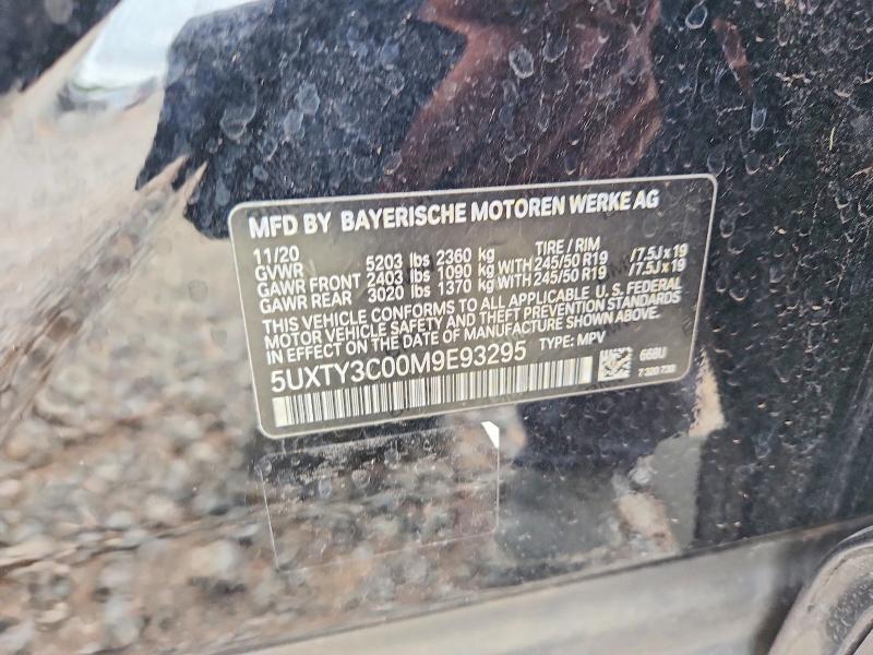 56866306 :رقم المزاد ، 5UXTY3C00M9E93295 vin ، 2021 Bmw X3 مزاد بيع
