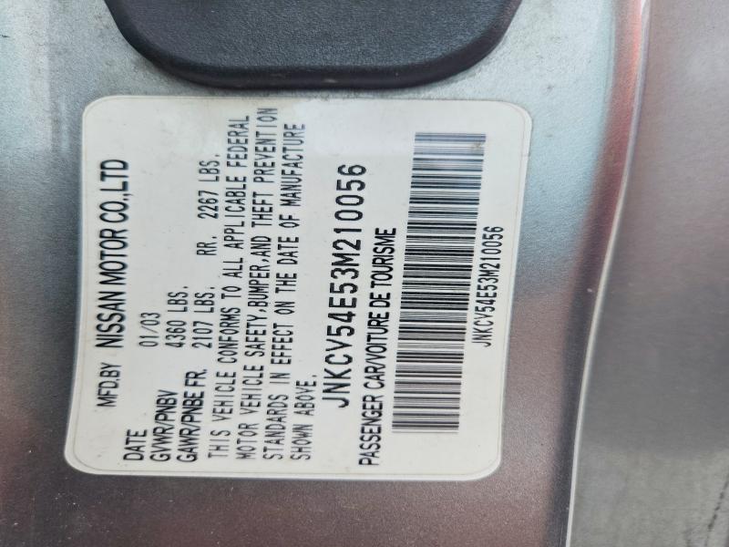55895686 :رقم المزاد ، JNKCV54E53M210056 vin ، 2003 Infiniti G35 مزاد بيع