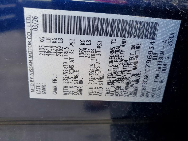 Aukcja sprzedaży 2026 Nissan Rogue, vin: 5N1BT3CA8TC796954, numer aukcji: 55991046