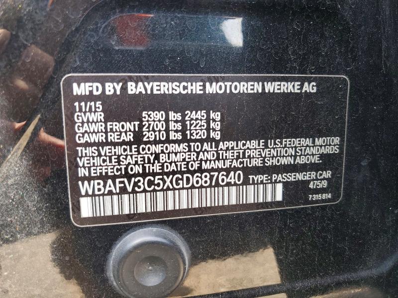 Продажа на аукционе авто 2016 Bmw 535, vin: WBAFV3C5XGD687640, номер лота: 55792886