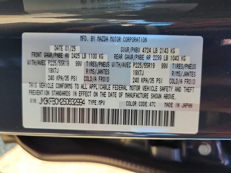Aukcja sprzedaży 2025 Mazda Cx-5, vin: JM3KFBCM2S0632994, numer aukcji: 55842686