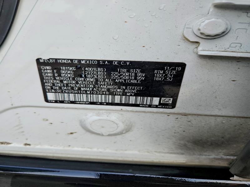Продаж на аукціоні авто 2020 Honda Hr-v, vin: 3CZRU5H10LM703048, номер лоту: 58440066