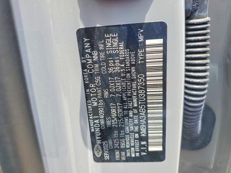 55979526 :رقم المزاد ، KM8HA3AB5TU387350 vin ، 2026 Hyundai Kona مزاد بيع