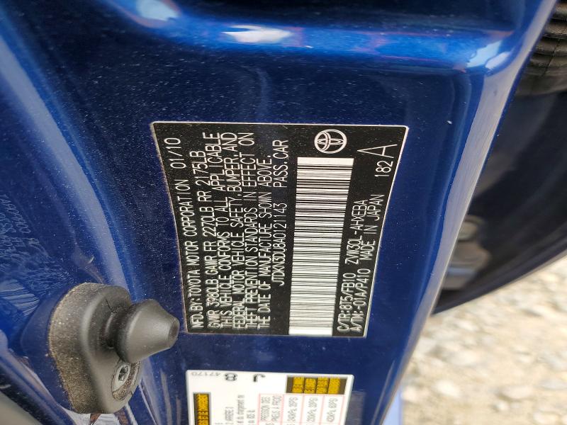 Продажа на аукционе авто 2010 Toyota Prius, vin: JTDKN3DU8A0121143, номер лота: 55534986