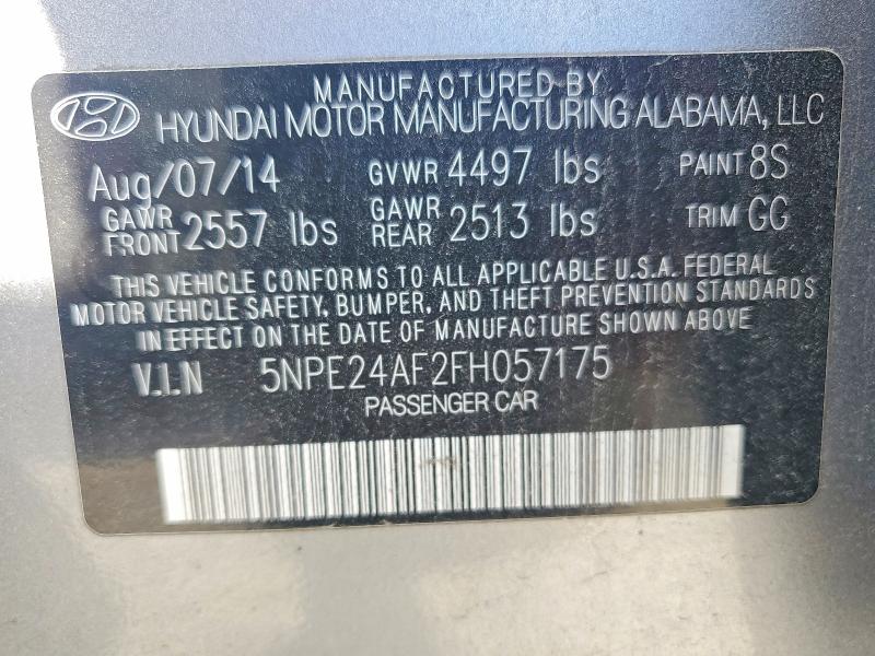 Продажа на аукционе авто 2015 Hyundai Sonata, vin: 5NPE24AF2FH057175, номер лота: 55992356