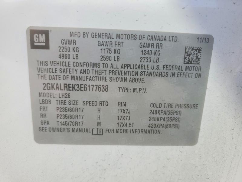 2014 Gmc Terrain მანქანა იყიდება აუქციონზე, vin: 2GKALREK3E6177638, აუქციონის ნომერი: 58330316
