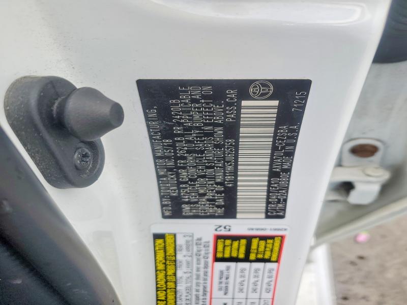 Aukcja sprzedaży 2018 Toyota Camry, vin: 4T1B11HK5JU625758, numer aukcji: 57624846