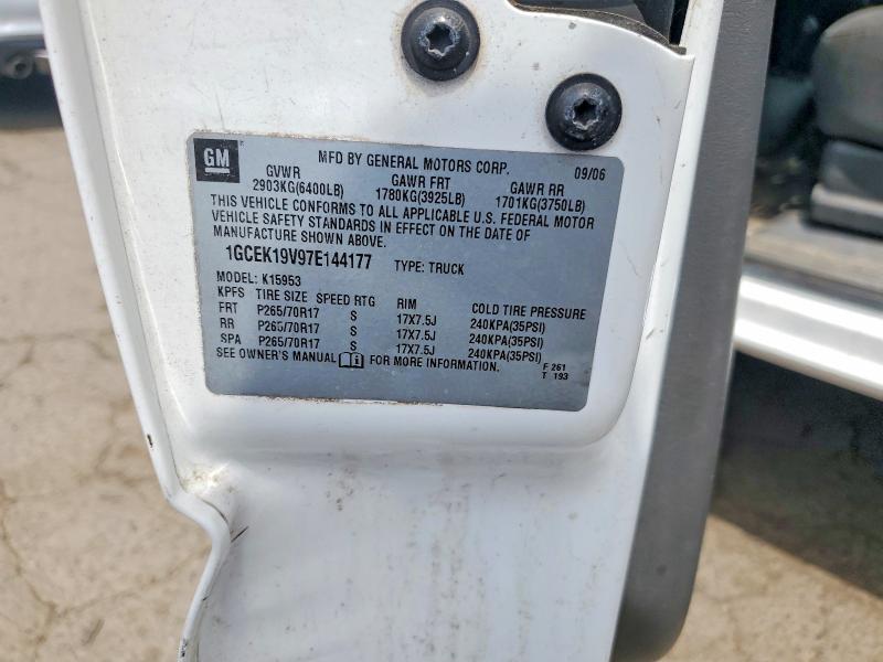 56595166 :رقم المزاد ، 1GCEK19V97E144177 vin ، 2007 Chevrolet Silverado مزاد بيع