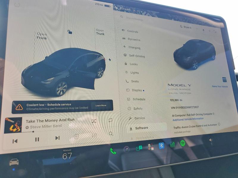 2021 Tesla Model Y მანქანა იყიდება აუქციონზე, vin: 5YJYGDEEXMF272637, აუქციონის ნომერი: 56182956