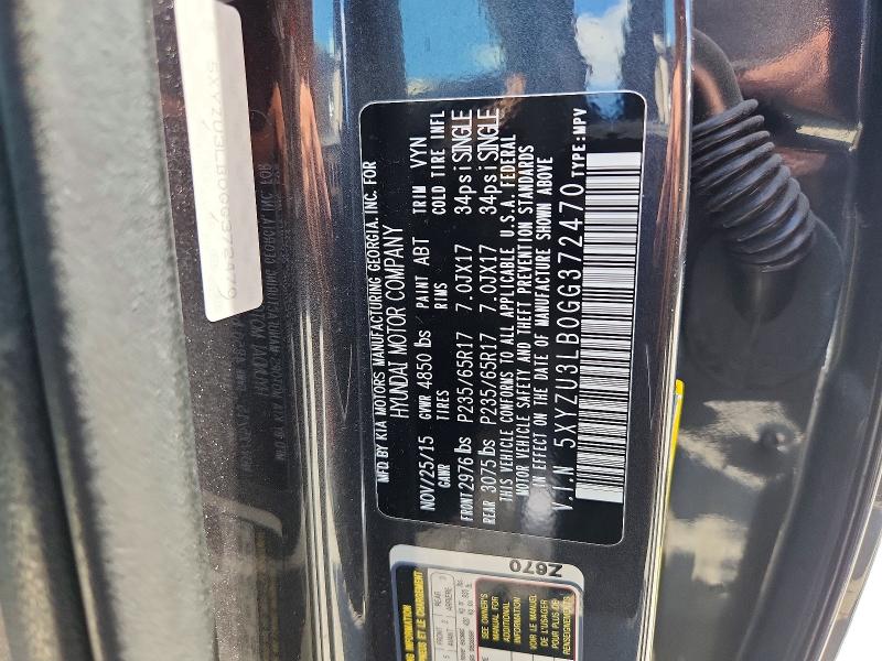 Продажа на аукционе авто 2016 Hyundai Santa Fe Sport, vin: 5XYZU3LB0GG372470, номер лота: 55926206