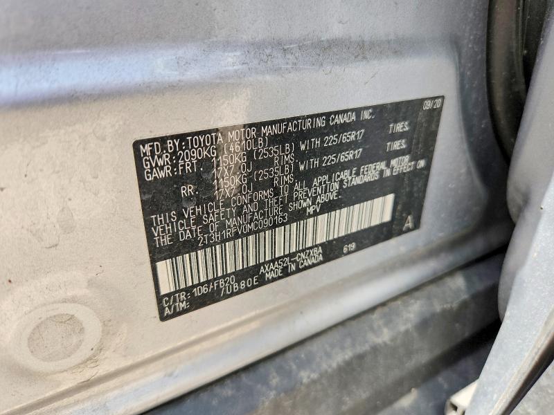 Продажа на аукционе авто 2021 Toyota Rav4, vin: 2T3H1RFV0MC090163, номер лота: 55648376