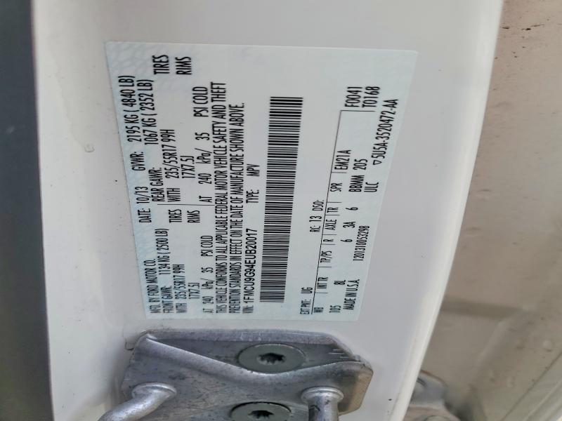 Продажа на аукционе авто 2014 Ford Escape, vin: 1FMCU9G94EUB20017, номер лота: 57907696