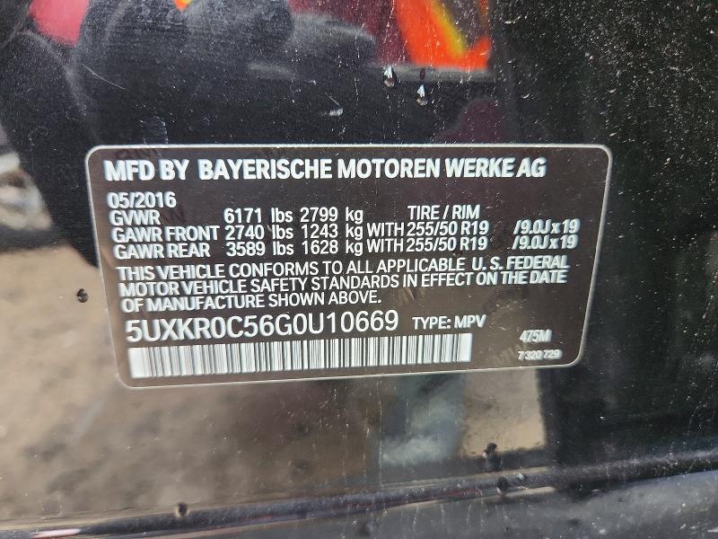 Aukcja sprzedaży 2016 Bmw X5, vin: 5UXKR0C56G0U10669, numer aukcji: 56459426