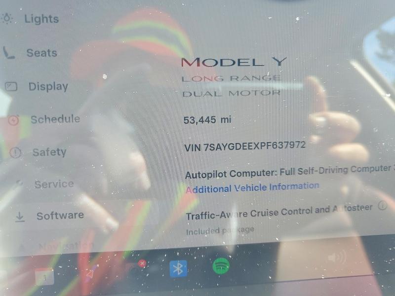 55954846 :رقم المزاد ، 7SAYGDEEXPF637972 vin ، 2023 Tesla Model Y مزاد بيع