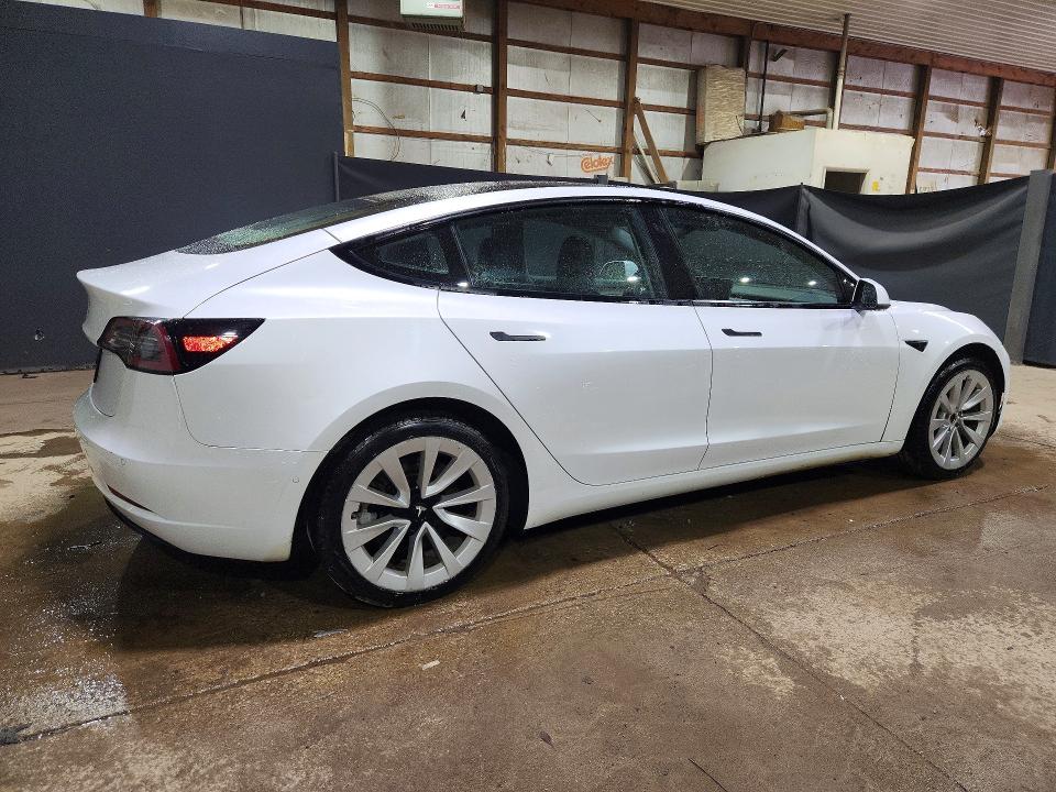 2022 Tesla Model 3 მანქანა იყიდება აუქციონზე, vin: 5YJ3E1EA1NF187800, აუქციონის ნომერი: 57337556