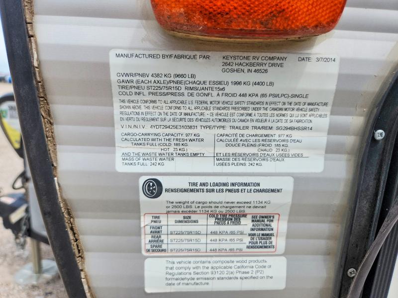 Продажа на аукционе авто 2014 Keystone Springdale, vin: 4YDT29425E3103831, номер лота: 55573846