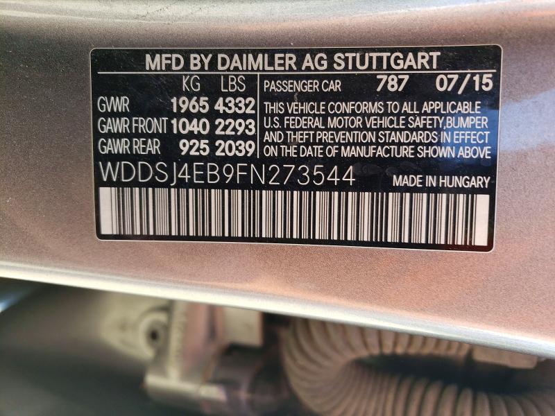 56324186 :رقم المزاد ، WDDSJ4EB9FN273544 vin ، 2015 Mercedes-benz Cla مزاد بيع