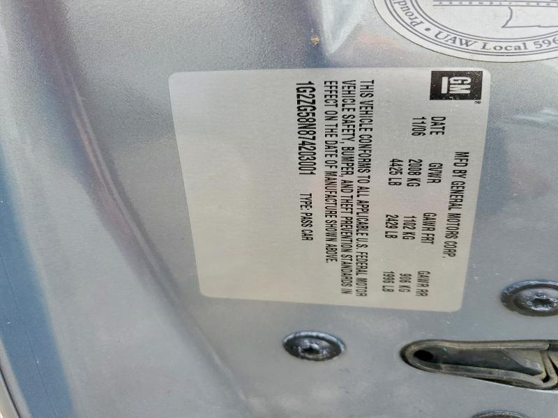 2007 Pontiac G6 მანქანა იყიდება აუქციონზე, vin: 1G2ZG58N874203001, აუქციონის ნომერი: 56350906