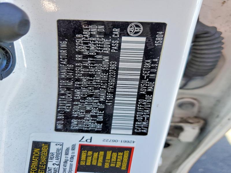 2016 Toyota Camry მანქანა იყიდება აუქციონზე, vin: 4T1BF1FK9GU237963, აუქციონის ნომერი: 55957586