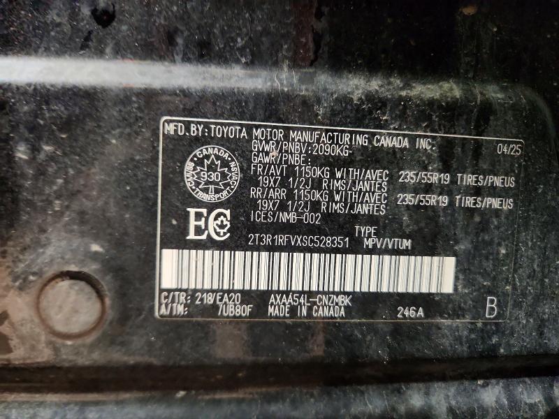 55978236 :رقم المزاد ، 2T3R1RFVXSC528351 vin ، 2025 Toyota Rav4 مزاد بيع