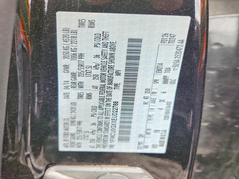 Продажа на аукционе авто 2014 Ford Escape, vin: 1FMCU0GXXEUD22788, номер лота: 58122046