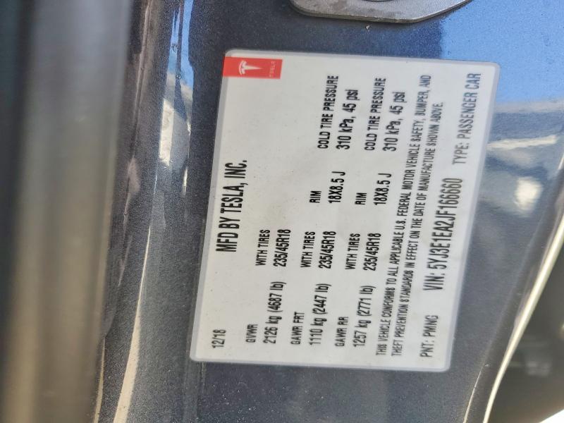 Продажа на аукционе авто 2018 Tesla Model 3, vin: 5YJ3E1EA2JF166660, номер лота: 57433906