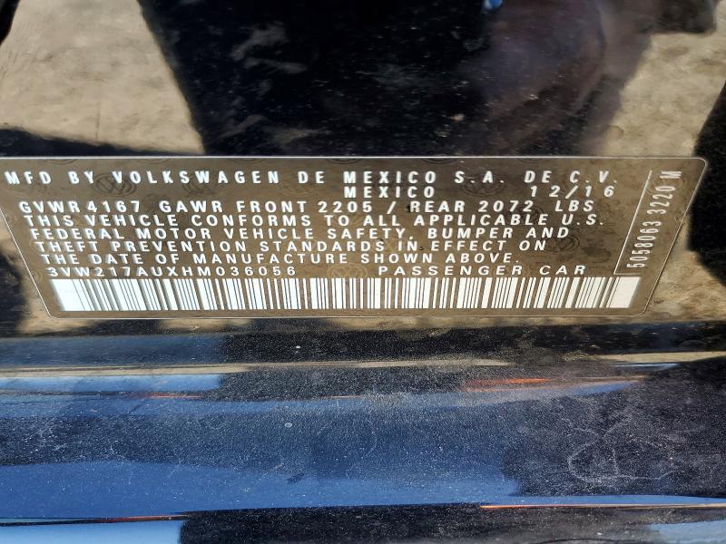 Продажа на аукционе авто 2017 Volkswagen Golf, vin: 3VW217AUXHM036056, номер лота: 55652696