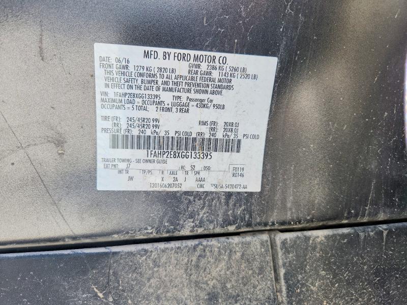 Продажа на аукционе авто 2016 Ford Taurus, vin: 1FAHP2E8XGG133395, номер лота: 57177736