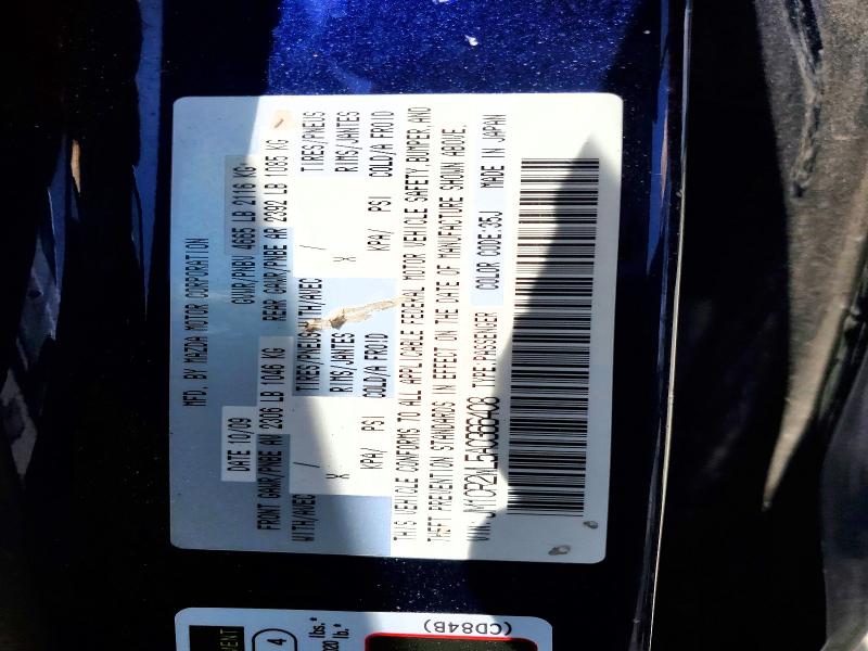 54724476 :رقم المزاد ، JM1CR2WL5A0366408 vin ، 2010 Mazda 5 مزاد بيع