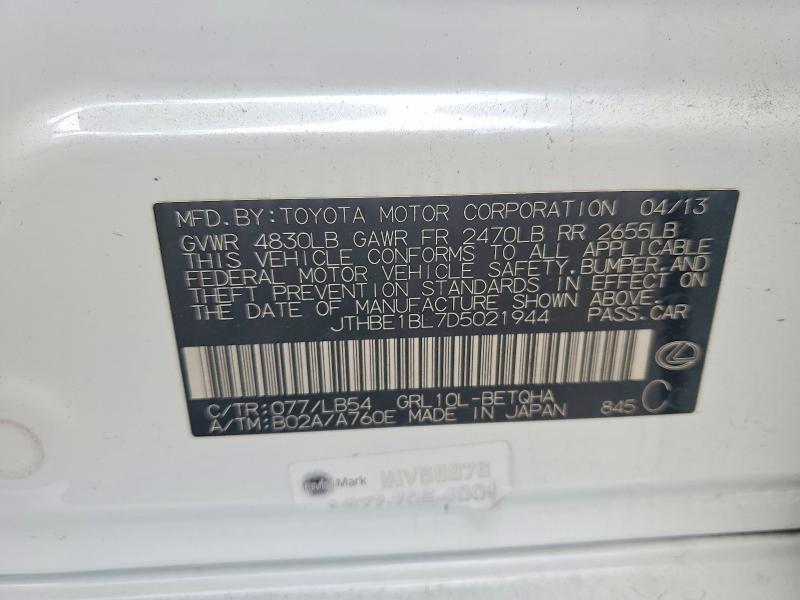 Продажа на аукционе авто 2013 Lexus Gs, vin: JTHBE1BL7D5021944, номер лота: 57935806