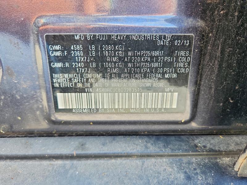 Aukcja sprzedaży 2013 Subaru Outback, vin: 4S4BRCJC8D3283515, numer aukcji: 57627126