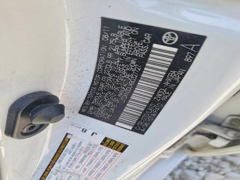 2011 Toyota Prius მანქანა იყიდება აუქციონზე, vin: JTDKN3DUXB0327727, აუქციონის ნომერი: 59021346