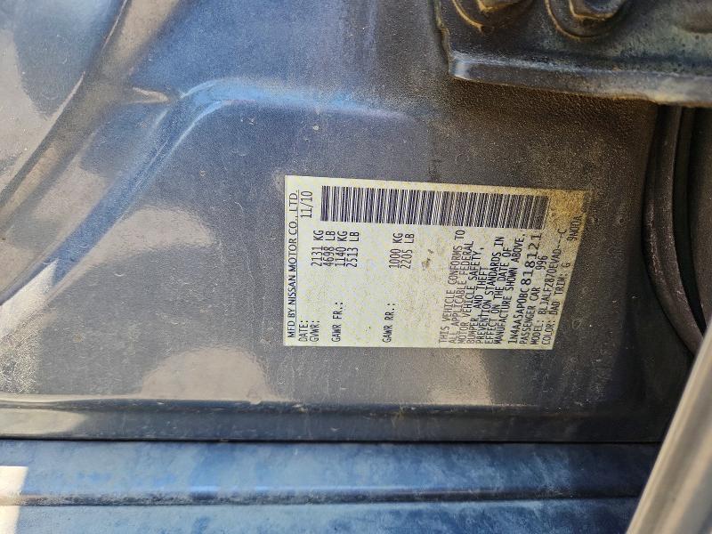 57186126 :رقم المزاد ، 1N4AA5AP0BC818121 vin ، 2011 Nissan Maxima مزاد بيع