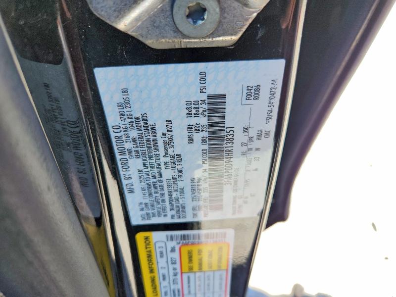 Продажа на аукционе авто 2017 Ford Fusion, vin: 3FA6P0D94HR138351, номер лота: 55807496