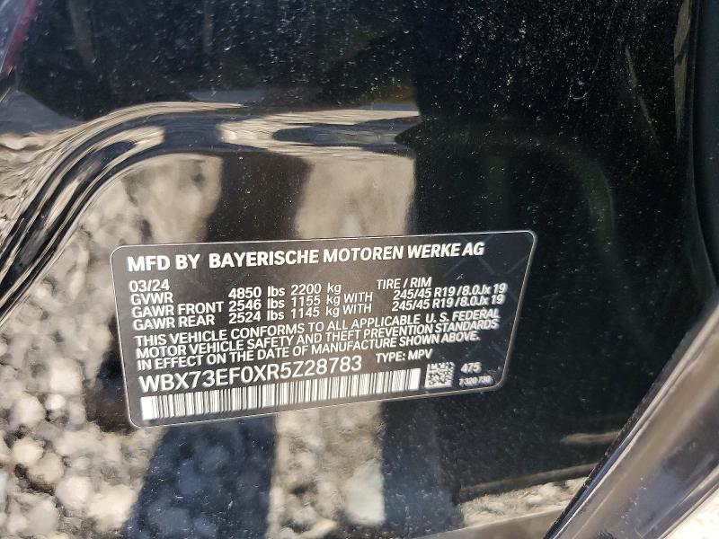 57681706 :رقم المزاد ، WBX73EF0XR5Z28783 vin ، 2024 Bmw X1 مزاد بيع