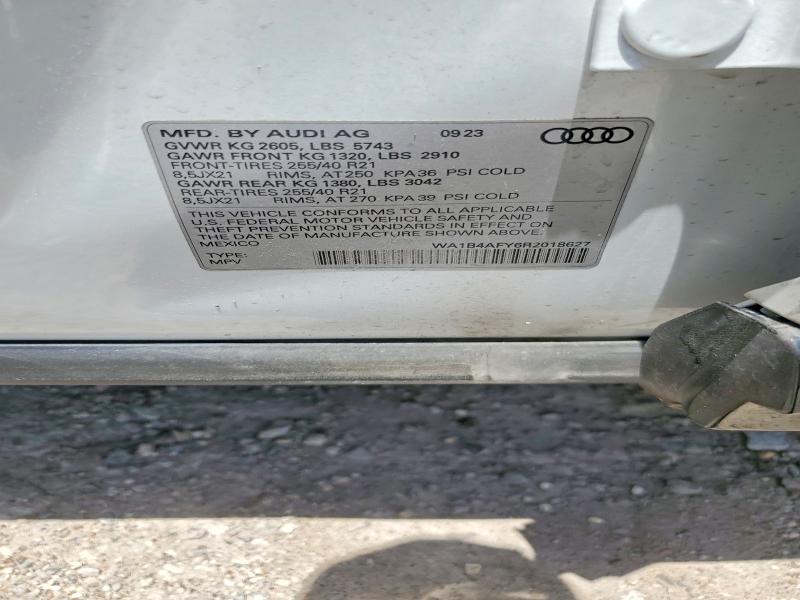Aukcja sprzedaży 2024 Audi Sq5, vin: WA1B4AFY6R2018627, numer aukcji: 58545966