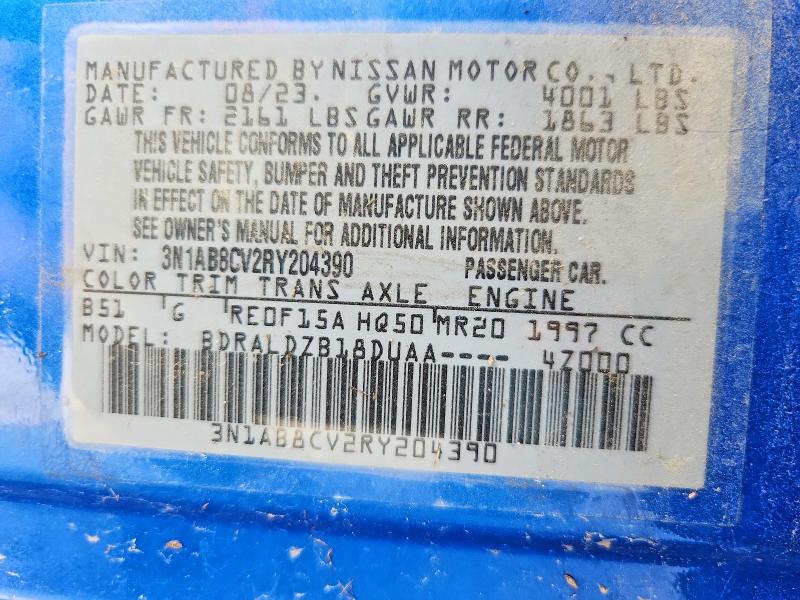 Aukcja sprzedaży 2024 Nissan Sentra, vin: 3N1AB8CV2RY204390, numer aukcji: 58825746