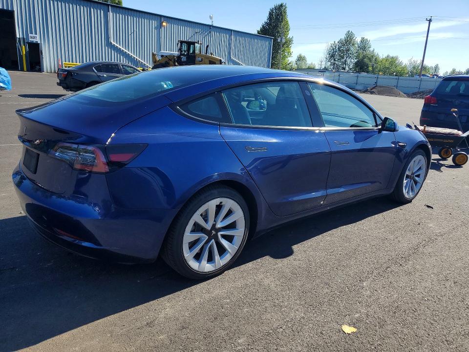 2022 Tesla Model 3 მანქანა იყიდება აუქციონზე, vin: 5YJ3E1EA4NF371905, აუქციონის ნომერი: 57187246