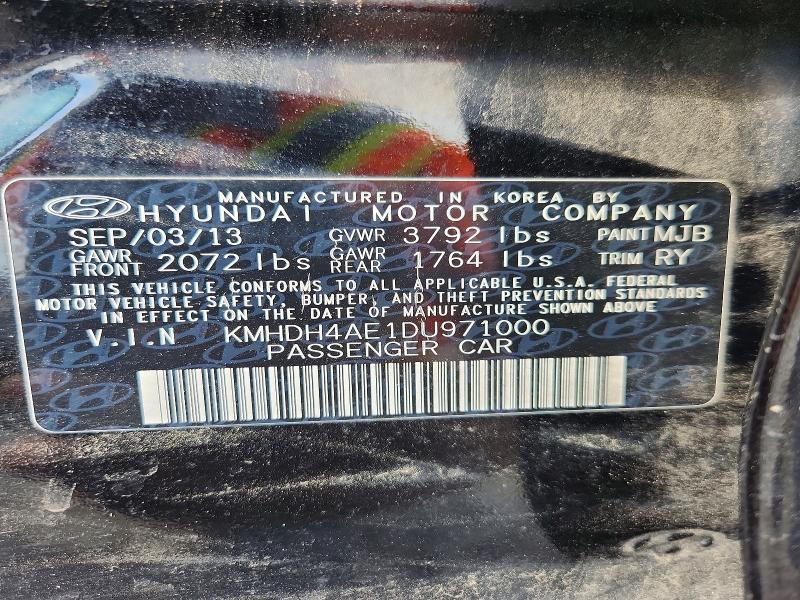 Продаж на аукціоні авто 2013 Hyundai Elantra, vin: KMHDH4AE1DU971000, номер лоту: 57707256