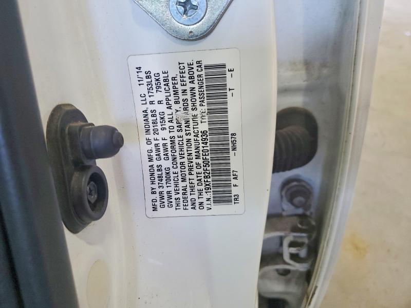 Aukcja sprzedaży 2015 Honda Civic, vin: 19XFB2F50FE014936, numer aukcji: 55770286
