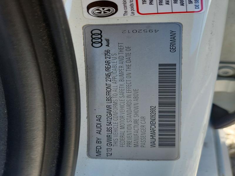 55754446 :رقم المزاد ، WAUHMAFCXEN092692 vin ، 2014 Audi A6 مزاد بيع