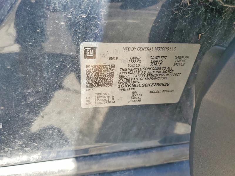 Продаж на аукціоні авто 2019 Gmc Acadia, vin: 1GKKNULS8KZ269638, номер лоту: 55970086
