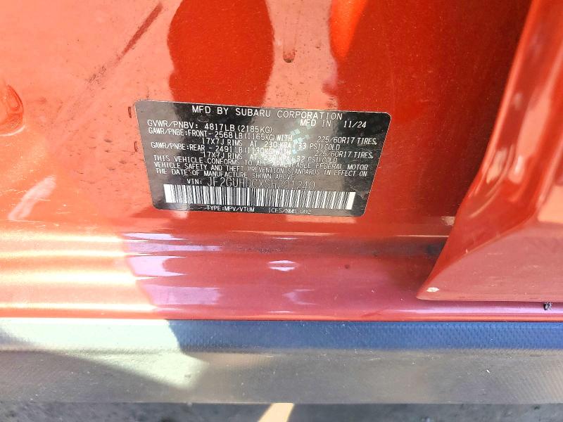 Aukcja sprzedaży 2025 Subaru Crosstrek, vin: JF2GUHDCXSH201240, numer aukcji: 56264496