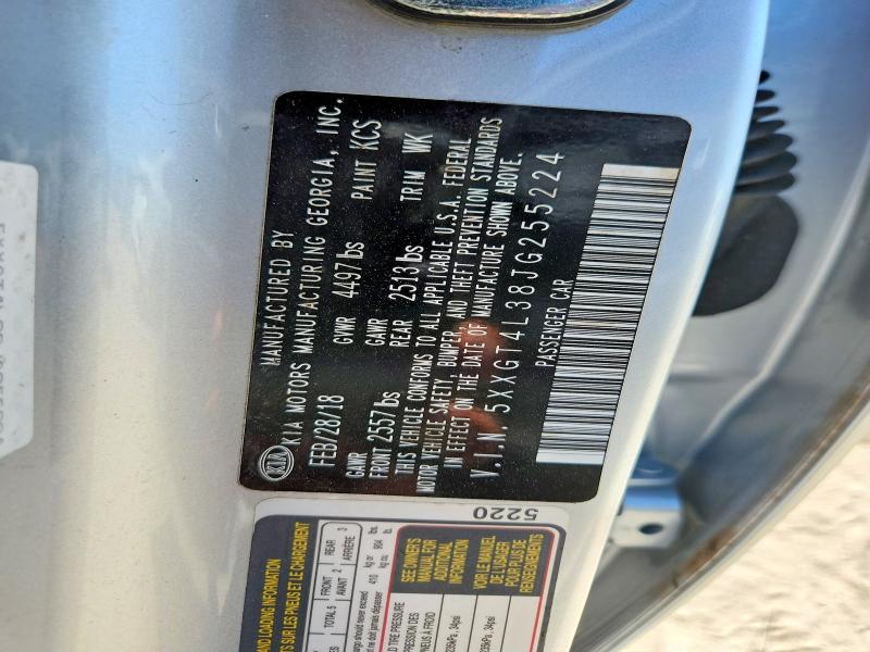 58174436 :رقم المزاد ، 5XXGT4L38JG255224 vin ، 2018 Kia Optima مزاد بيع