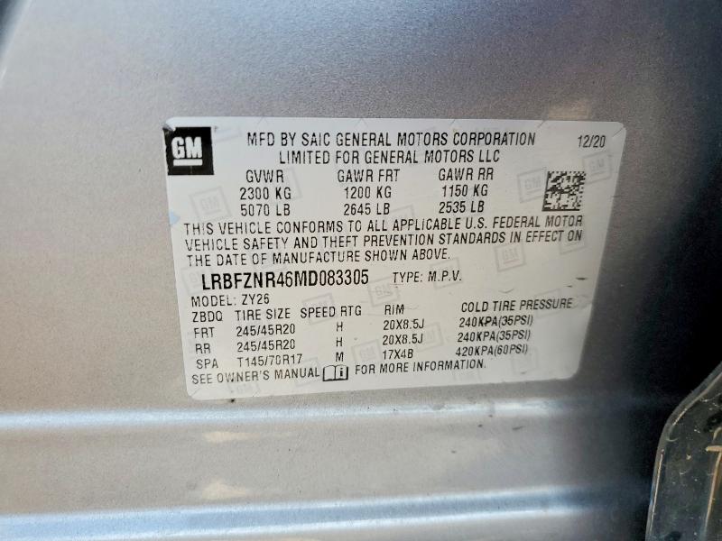Aukcja sprzedaży 2021 Buick Envision, vin: LRBFZNR46MD083305, numer aukcji: 56649756
