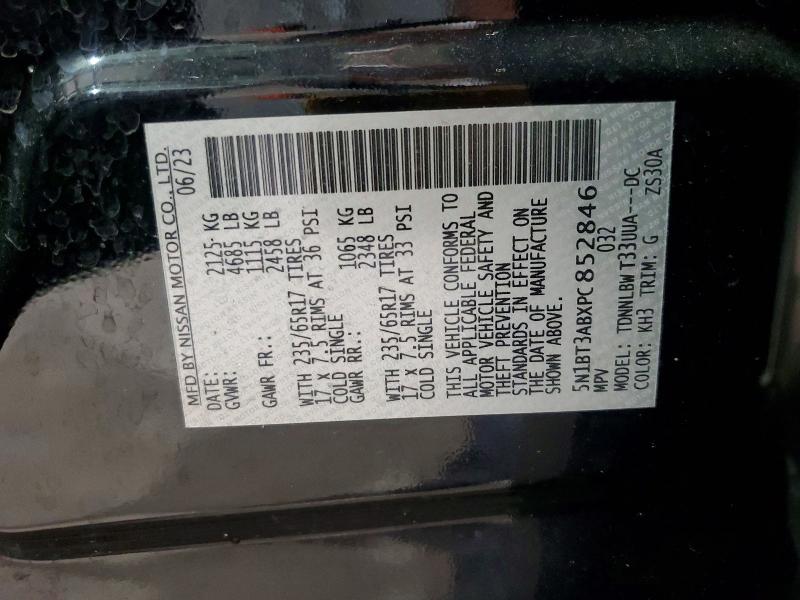 55599656 :رقم المزاد ، 5N1BT3ABXPC852846 vin ، 2023 Nissan Rogue مزاد بيع